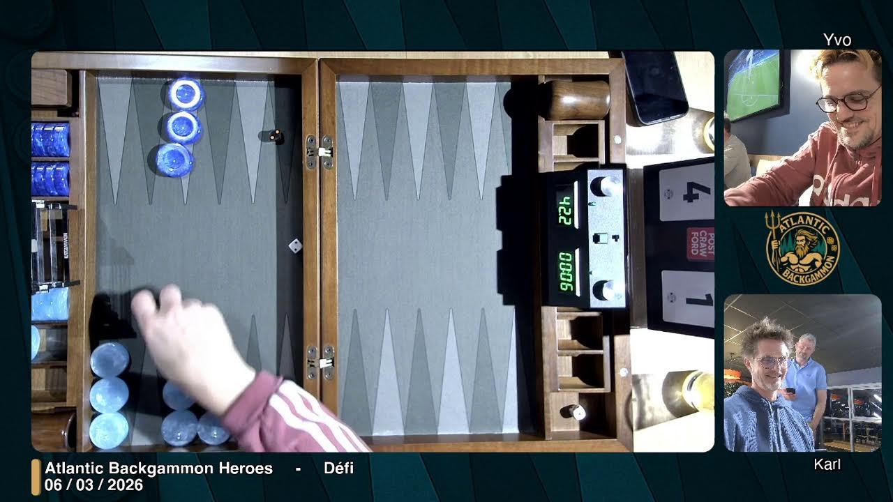 Atlantic Backgammon Heroes - Défi Karl / Yvo
