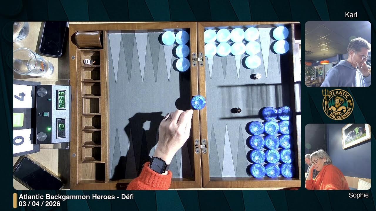 Atlantic Backgammon Heroes - Défi Karl / Sophie
